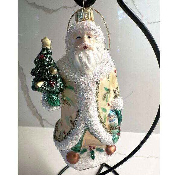 Fitz and Floyd Forest Frost Santa Bell Christmas Ornament, Dated 2019 - Picture 1 of 6